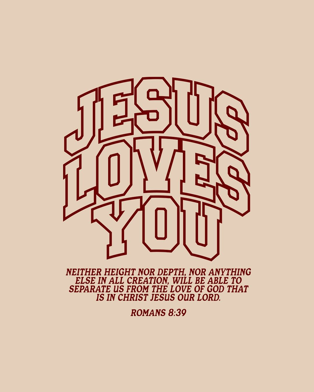 T-shirt - Algodão Orgânico Unissex Jesus Loves You